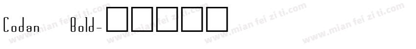 Codan Bold字体转换